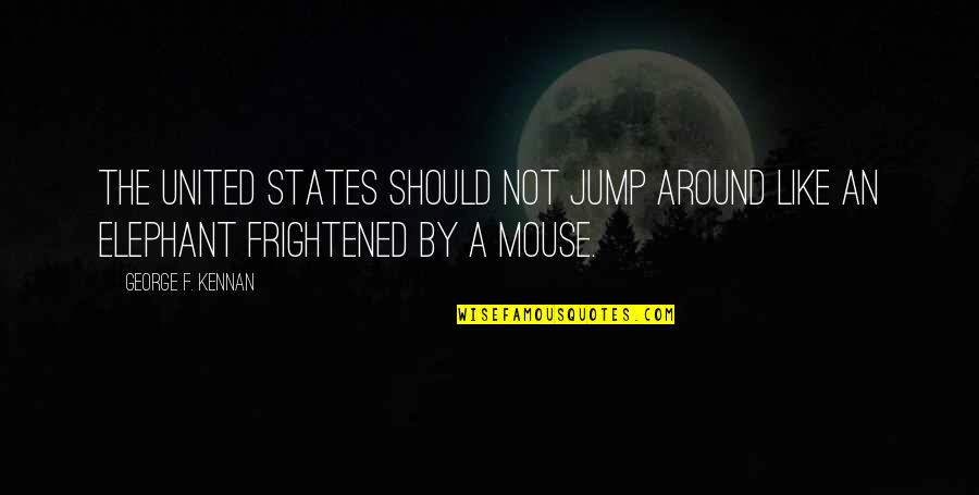 Elephant The Quotes By George F. Kennan: The United States should not jump around like