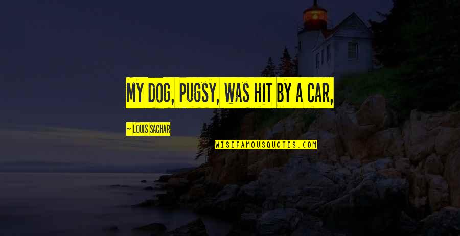 Eleusis Greek Quotes By Louis Sachar: My dog, Pugsy, was hit by a car,