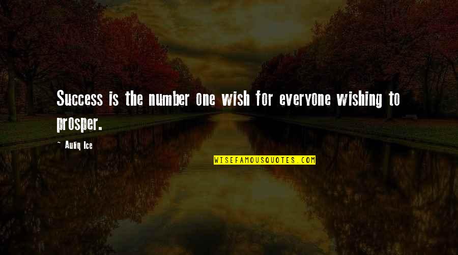 Eleuterio Realty Quotes By Auliq Ice: Success is the number one wish for everyone