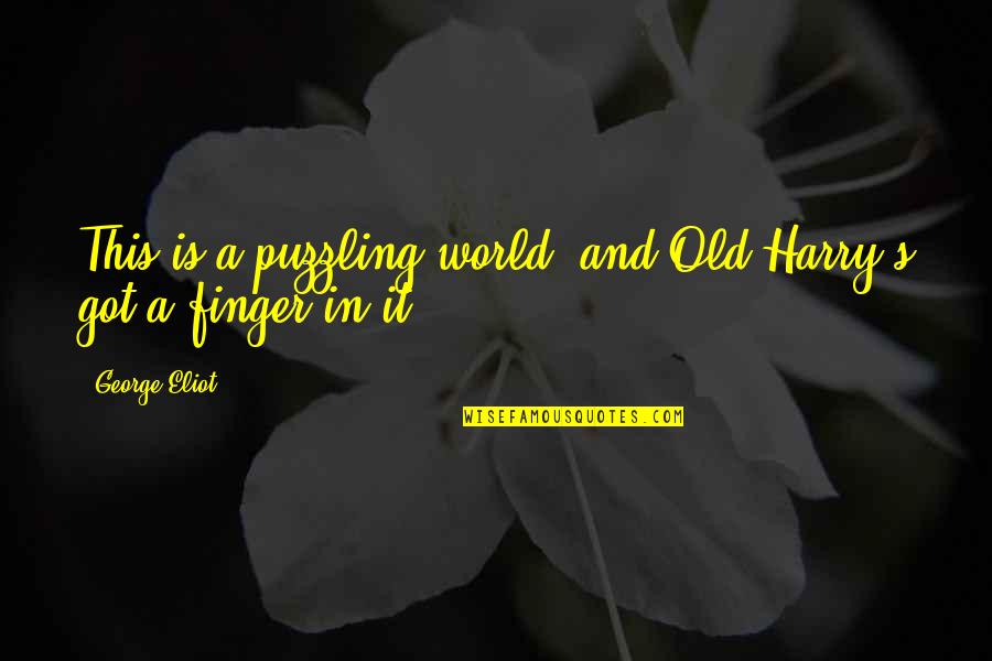 Elevado Jewelry Quotes By George Eliot: This is a puzzling world, and Old Harry's