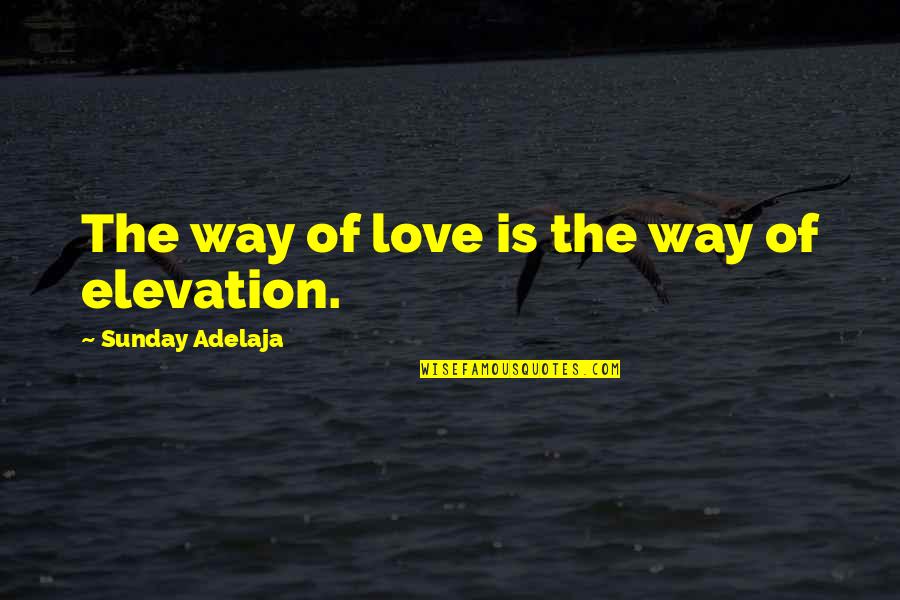 Elevation Quotes By Sunday Adelaja: The way of love is the way of Elevation Quotes By Sunday Adelaja: The way of love is the way of