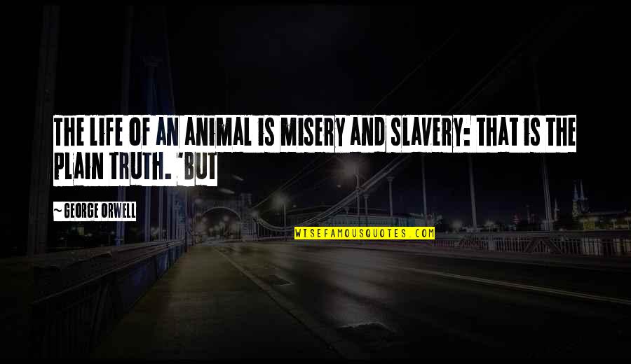 Eleven And Clara Quotes By George Orwell: The life of an animal is misery and
