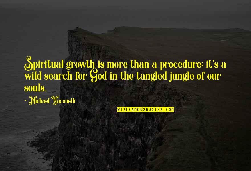 Elfler Ne Quotes By Michael Yaconelli: Spiritual growth is more than a procedure; it's