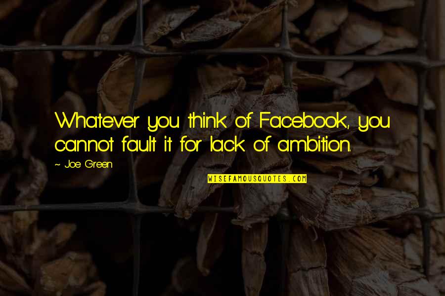 Elgant Quotes By Joe Green: Whatever you think of Facebook, you cannot fault