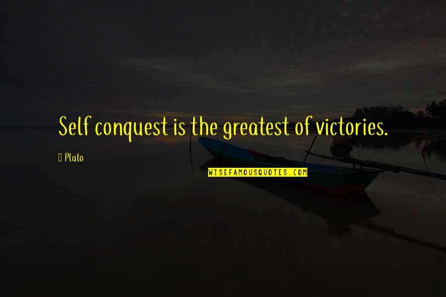 Elgant Quotes By Plato: Self conquest is the greatest of victories.
