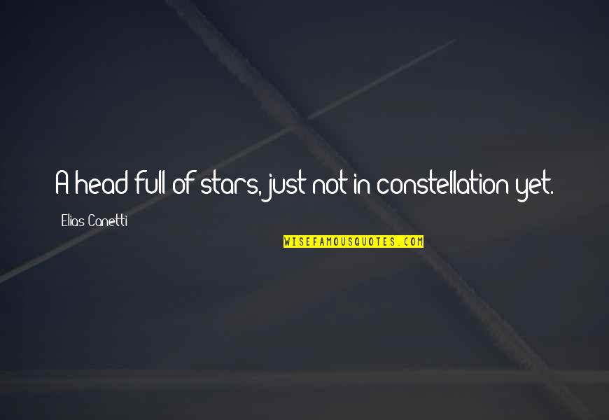 Elias Quotes By Elias Canetti: A head full of stars, just not in