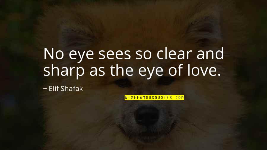 Elif Quotes By Elif Shafak: No eye sees so clear and sharp as