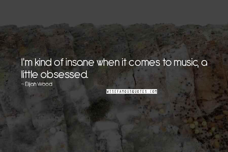 Elijah Wood quotes: I'm kind of insane when it comes to music, a little obsessed.