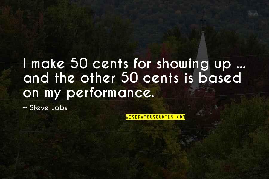 Eliminator Zz Quotes By Steve Jobs: I make 50 cents for showing up ...