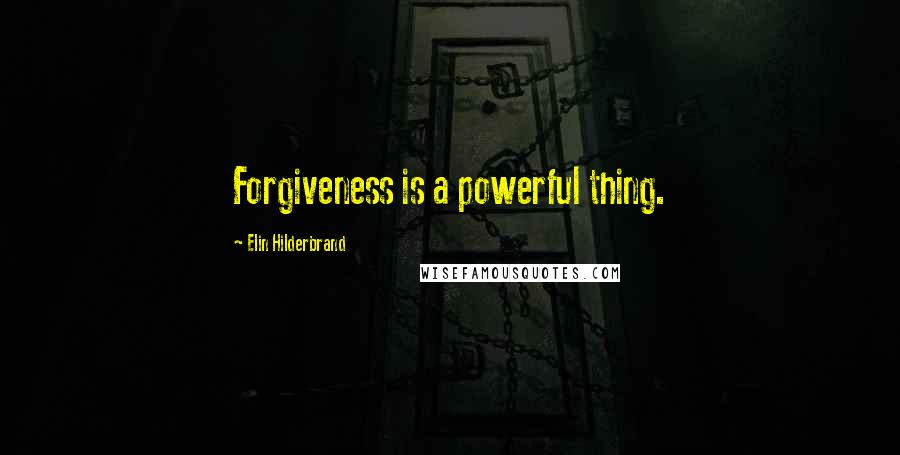Elin Hilderbrand quotes: Forgiveness is a powerful thing.
