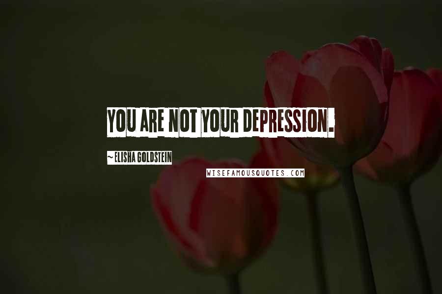 Elisha Goldstein quotes: You are not your depression.