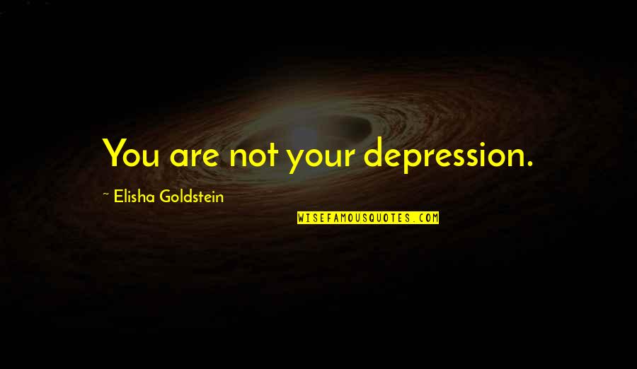 Elisha Quotes By Elisha Goldstein: You are not your depression.