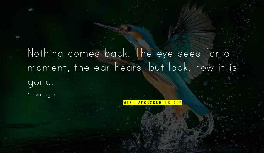 Elitely Quotes By Eva Figes: Nothing comes back. The eye sees for a