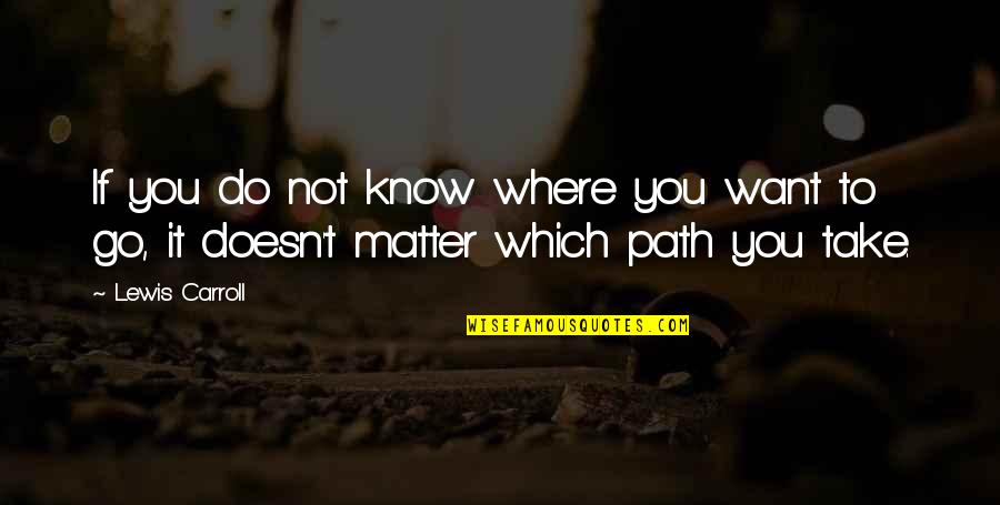 Elitismo Quotes By Lewis Carroll: If you do not know where you want