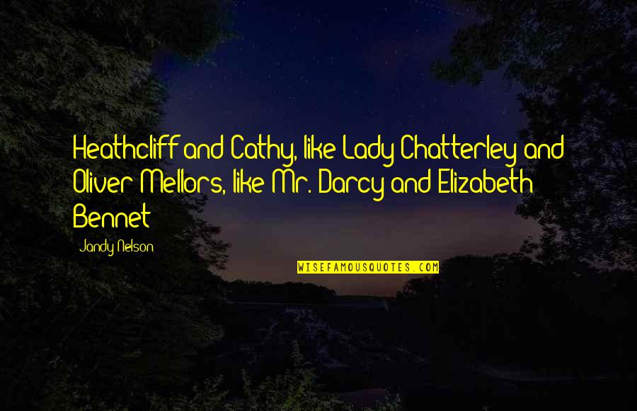 Elizabeth And Mr Darcy Quotes By Jandy Nelson: Heathcliff and Cathy, like Lady Chatterley and Oliver