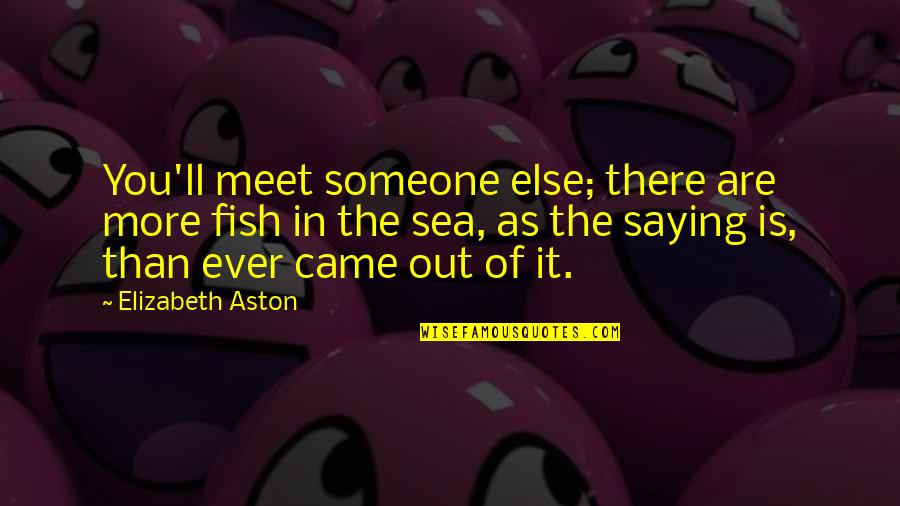 Elizabeth Aston Quotes By Elizabeth Aston: You'll meet someone else; there are more fish