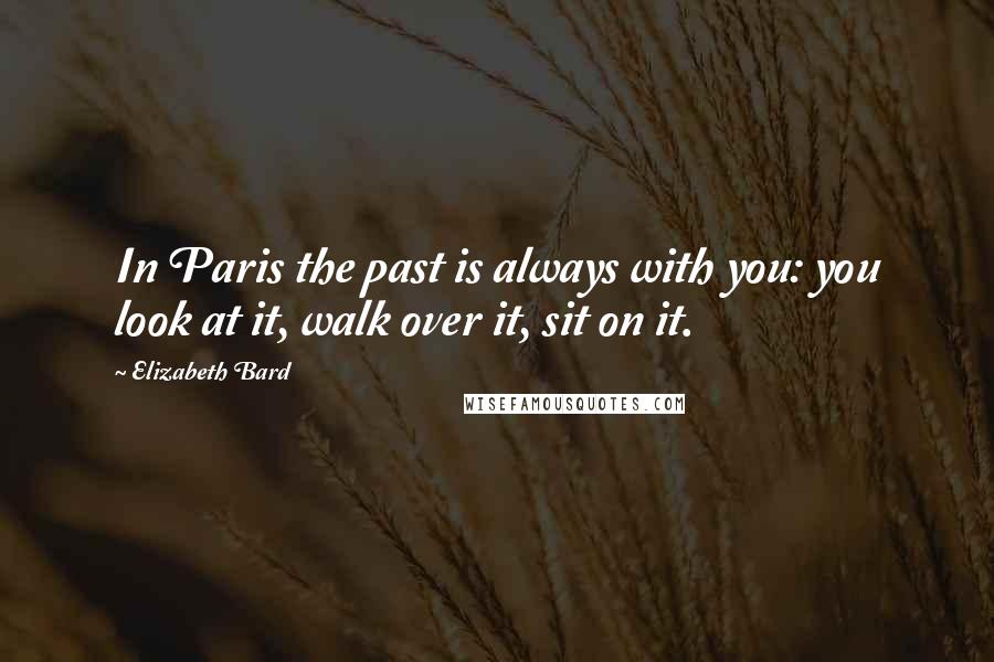 Elizabeth Bard quotes: In Paris the past is always with you: you look at it, walk over it, sit on it.