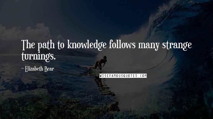 Elizabeth Bear quotes: The path to knowledge follows many strange turnings.