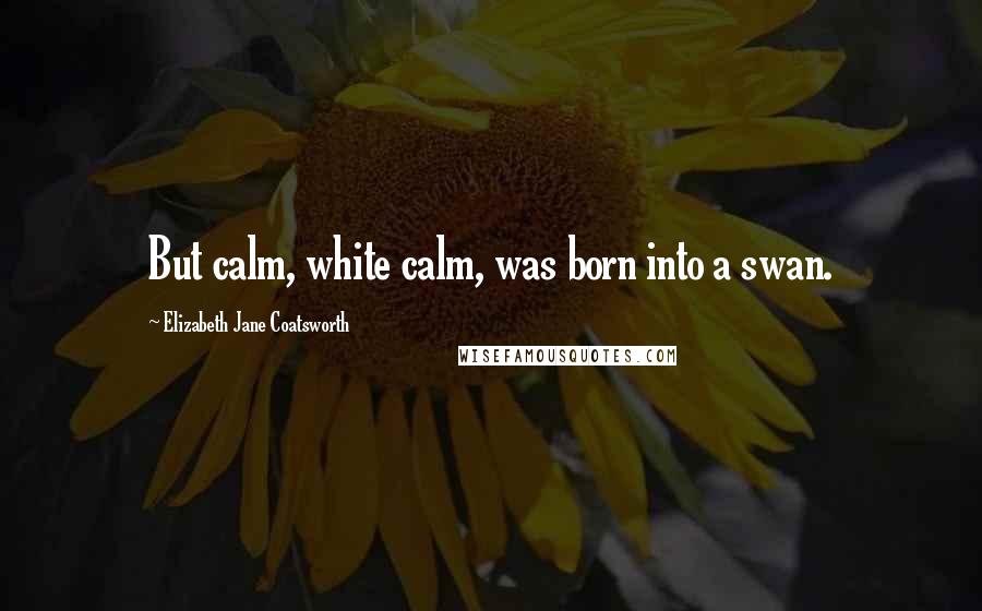 Elizabeth Jane Coatsworth quotes: But calm, white calm, was born into a swan.