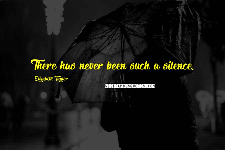 Elizabeth Taylor quotes: There has never been such a silence.