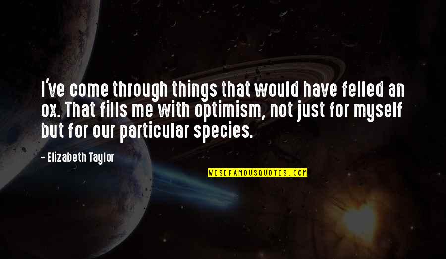 Elizabeth Taylor Quotes By Elizabeth Taylor: I've come through things that would have felled