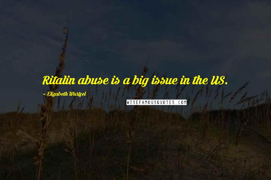 Elizabeth Wurtzel quotes: Ritalin abuse is a big issue in the US.