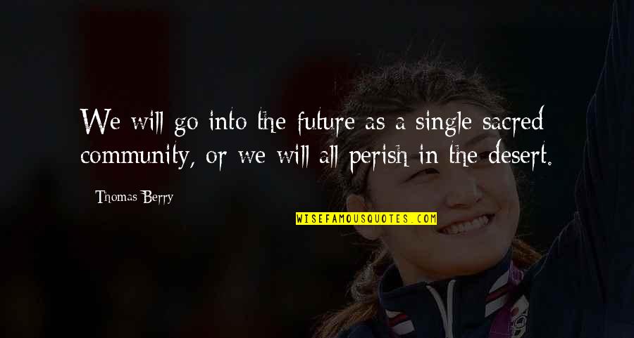 Elizabethans Quotes By Thomas Berry: We will go into the future as a