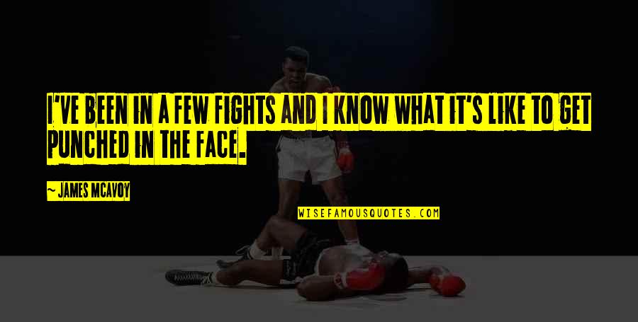 Elkhanij Quotes By James McAvoy: I've been in a few fights and I