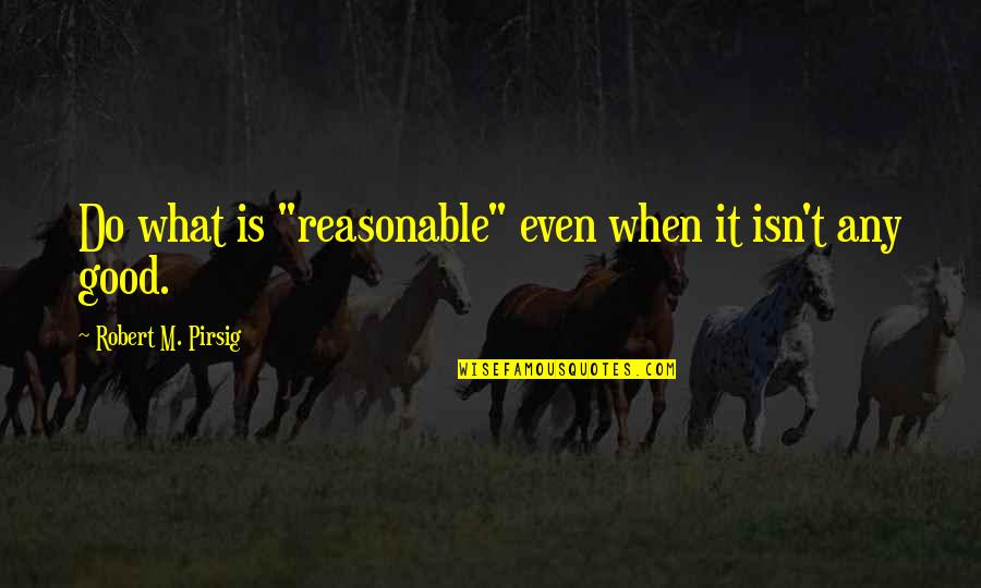 Ella Jenkins Quotes By Robert M. Pirsig: Do what is "reasonable" even when it isn't Ella Jenkins Quotes By Robert M. Pirsig: Do what is "reasonable" even when it isn't