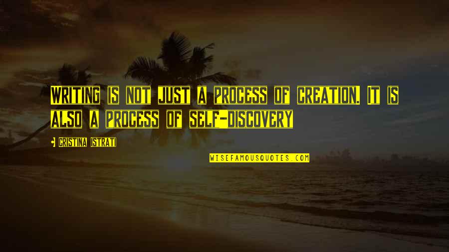 Ellacott Md Quotes By Cristina Istrati: Writing is not just a process of creation. Ellacott Md Quotes By Cristina Istrati: Writing is not just a process of creation.