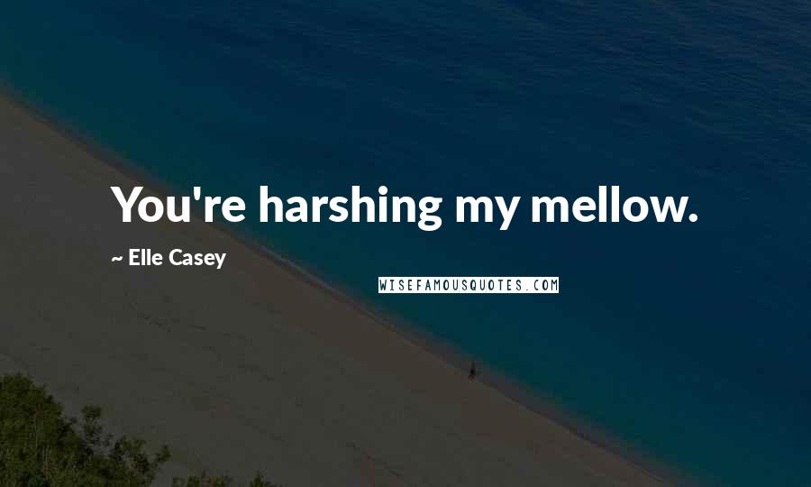 Elle Casey quotes: You're harshing my mellow.