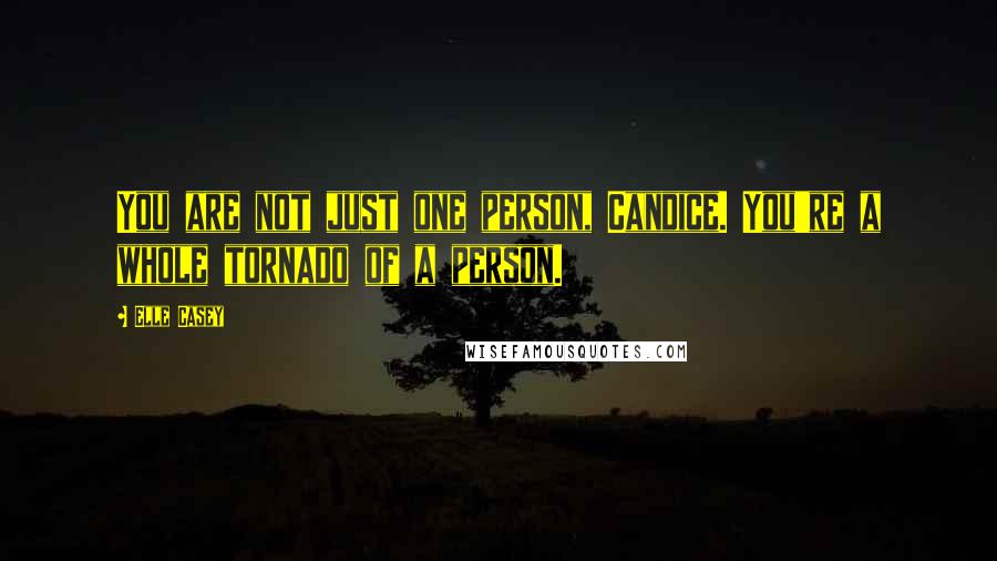 Elle Casey quotes: You are not just one person, Candice. You're a whole tornado of a person.