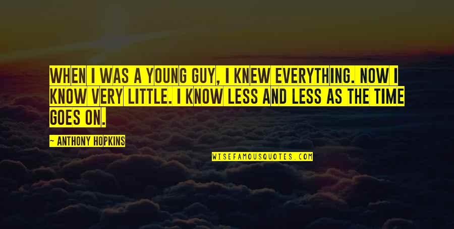Ellen Degeneres Here And Now Quotes By Anthony Hopkins: When I was a young guy, I knew Ellen Degeneres Here And Now Quotes By Anthony Hopkins: When I was a young guy, I knew