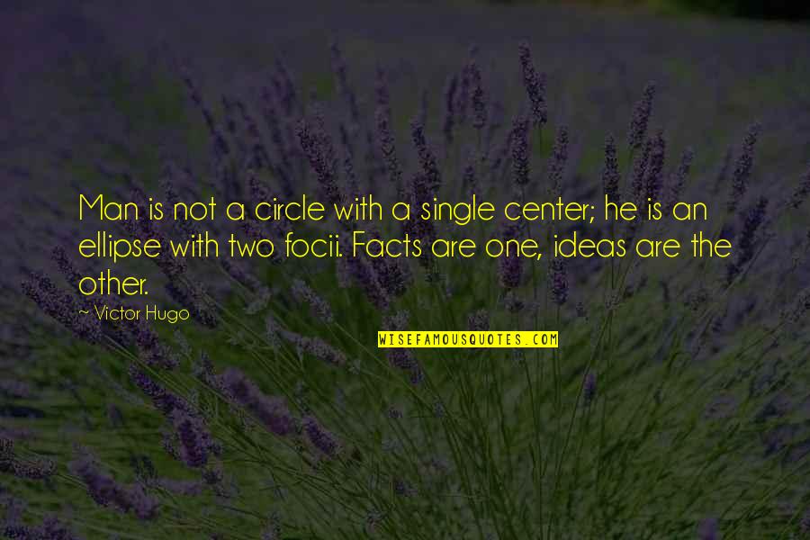 Ellipse Quotes By Victor Hugo: Man is not a circle with a single