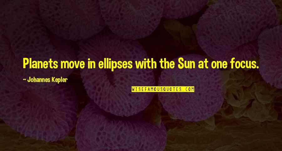 Ellipses Quotes By Johannes Kepler: Planets move in ellipses with the Sun at