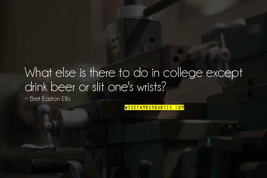 Ellis Quotes By Bret Easton Ellis: What else is there to do in college Ellis Quotes By Bret Easton Ellis: What else is there to do in college