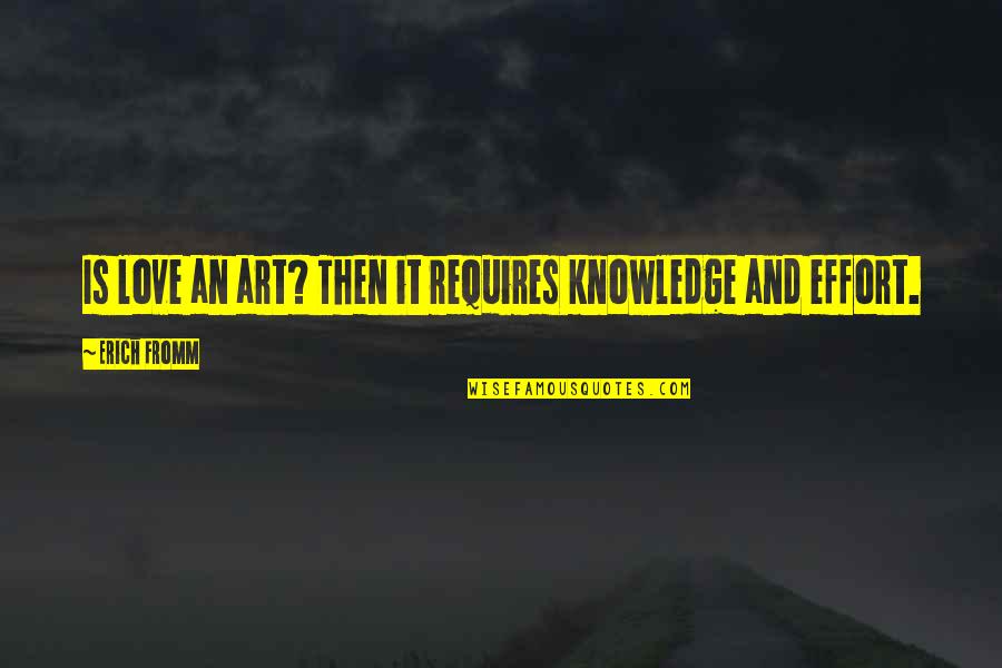 Ello Govnor Quote Quotes By Erich Fromm: Is love an art? Then it requires knowledge Ello Govnor Quote Quotes By Erich Fromm: Is love an art? Then it requires knowledge