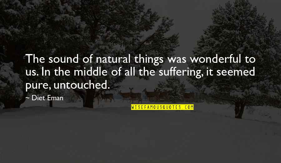 Ellory Chico Quotes By Diet Eman: The sound of natural things was wonderful to