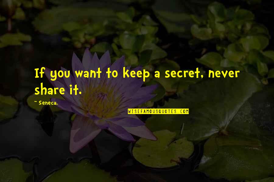 Ellwood Quotes By Seneca.: If you want to keep a secret, never