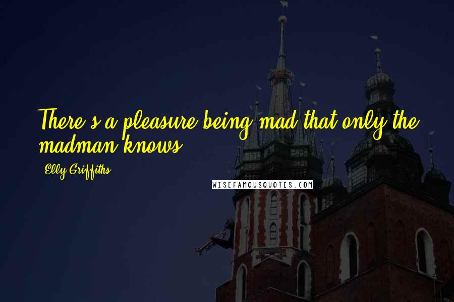 Elly Griffiths quotes: There's a pleasure being mad that only the madman knows.