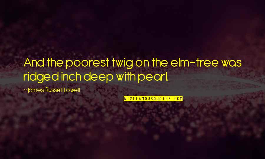 Elm Quotes By James Russell Lowell: And the poorest twig on the elm-tree was