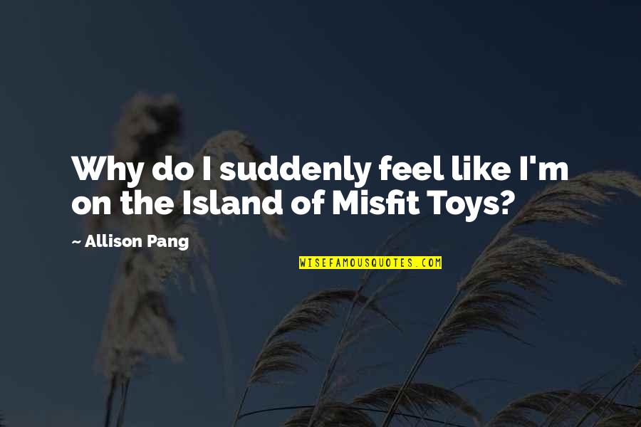 Elmal Quotes By Allison Pang: Why do I suddenly feel like I'm on