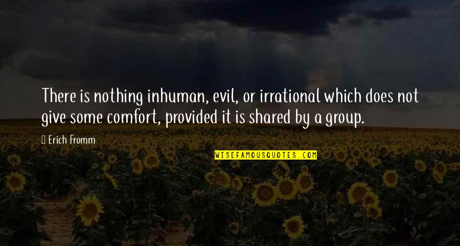 Elmar Degenhart Quotes By Erich Fromm: There is nothing inhuman, evil, or irrational which