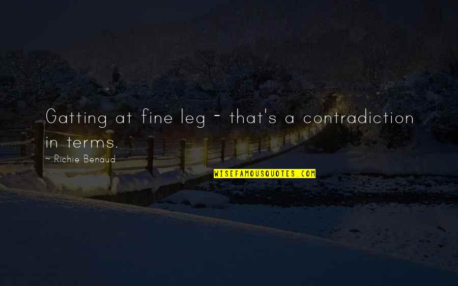 Elocuencia Significado Quotes By Richie Benaud: Gatting at fine leg - that's a contradiction Elocuencia Significado Quotes By Richie Benaud: Gatting at fine leg - that's a contradiction