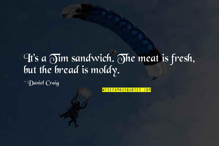 Elocutionary Words Quotes By Daniel Craig: It's a Tim sandwich. The meat is fresh,