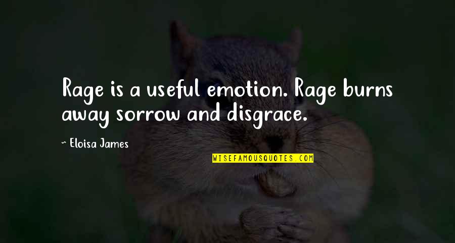 Eloisa James Quotes By Eloisa James: Rage is a useful emotion. Rage burns away