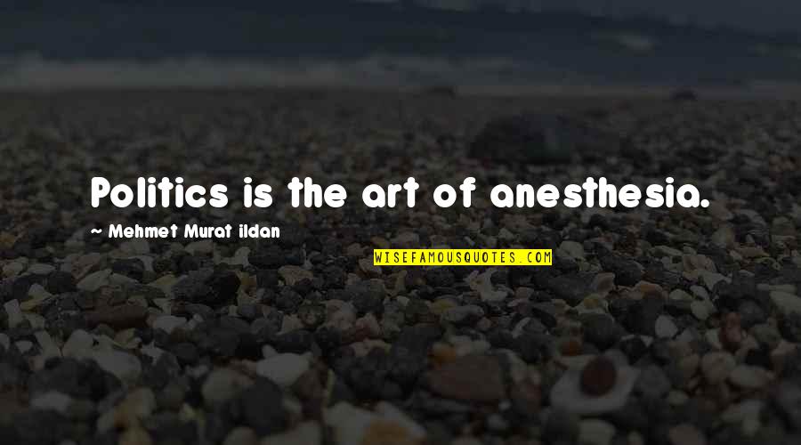 Elphick Proome Quotes By Mehmet Murat Ildan: Politics is the art of anesthesia.