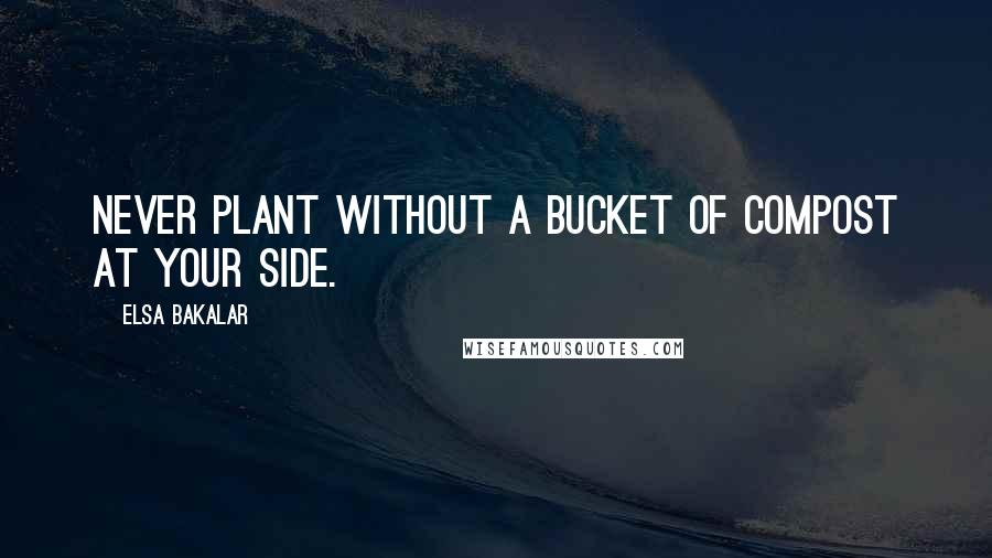 Elsa Bakalar quotes: Never plant without a bucket of compost at your side.