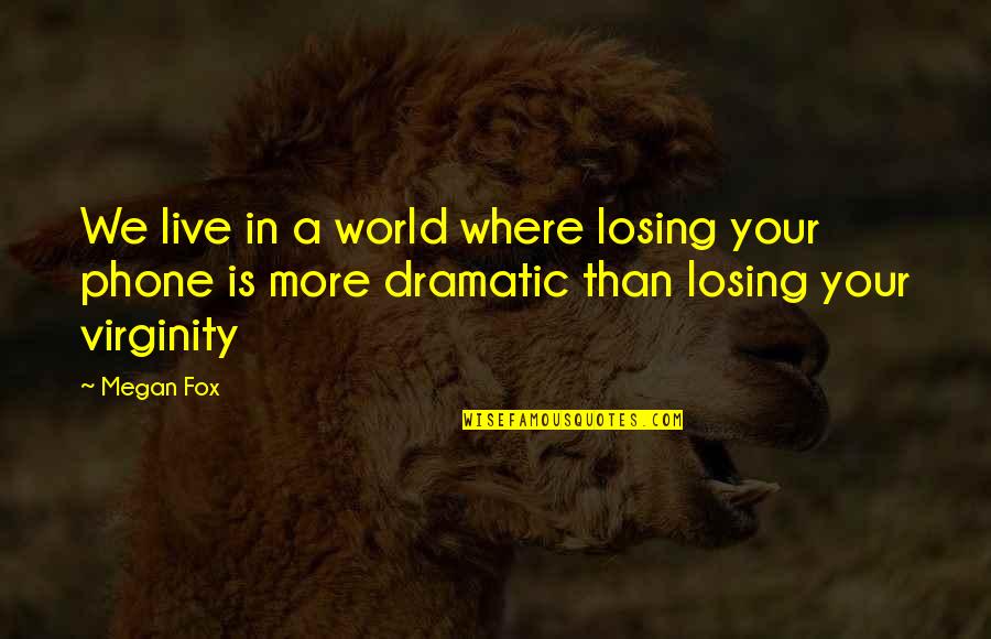 Elsabe Coetzee Quotes By Megan Fox: We live in a world where losing your