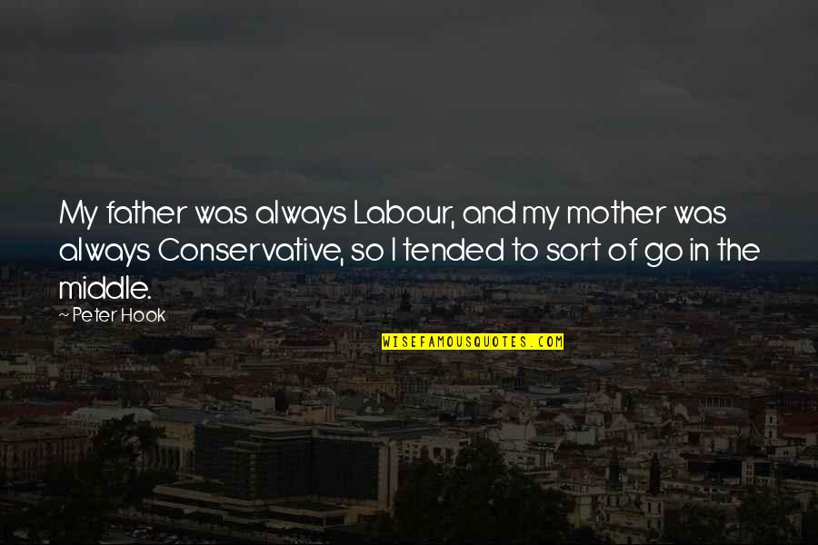 Elske Dewall Quotes By Peter Hook: My father was always Labour, and my mother Elske Dewall Quotes By Peter Hook: My father was always Labour, and my mother
